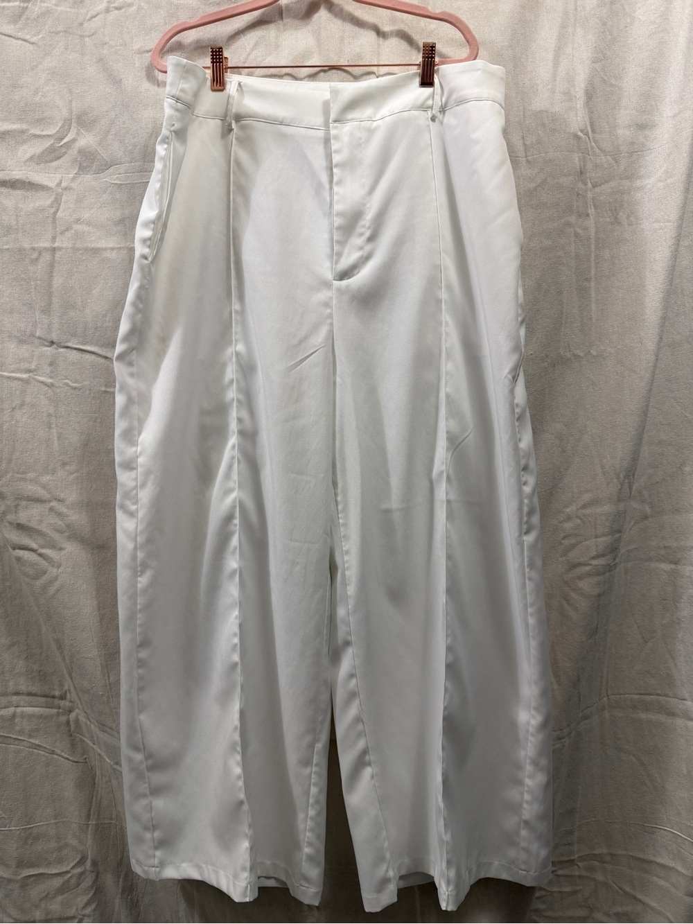 SHEIN White Wide Leg Pants